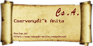 Cservenyák Anita névjegykártya